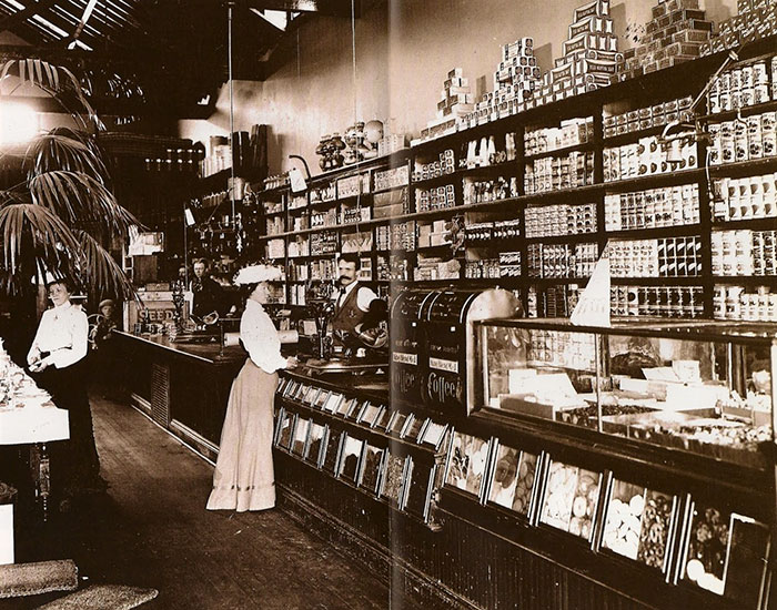 Продуктовый магазин конца 19 века, США.