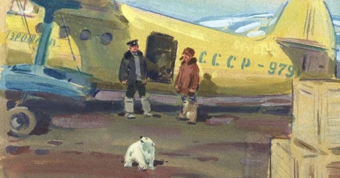 Игнатьев Борис (Россия, 1918-2001) «На полярной станции»