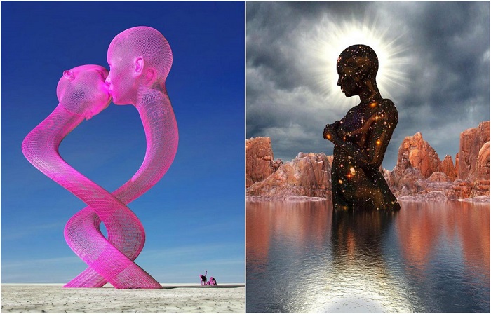 Удивительные цифровые 3D-скульптуры.