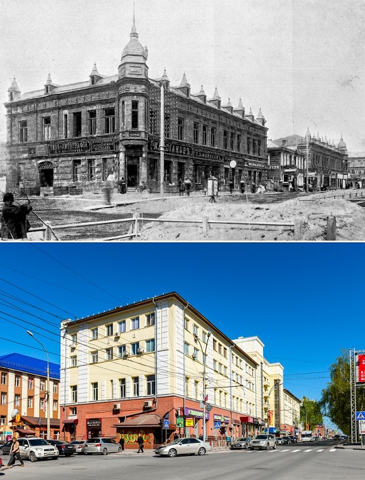 Дом на углу улицы Гудимовская и Николаевского проспекта в Новониколаевске, был построен в 1908–1909 годах.