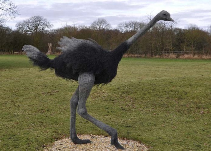 Проволочный страус от Kendra Haste.