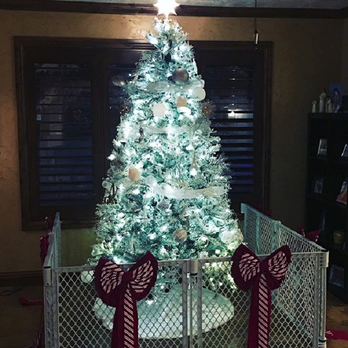 «Только с таким ограждением наша рождественская елочка сможет простоять весь праздник».