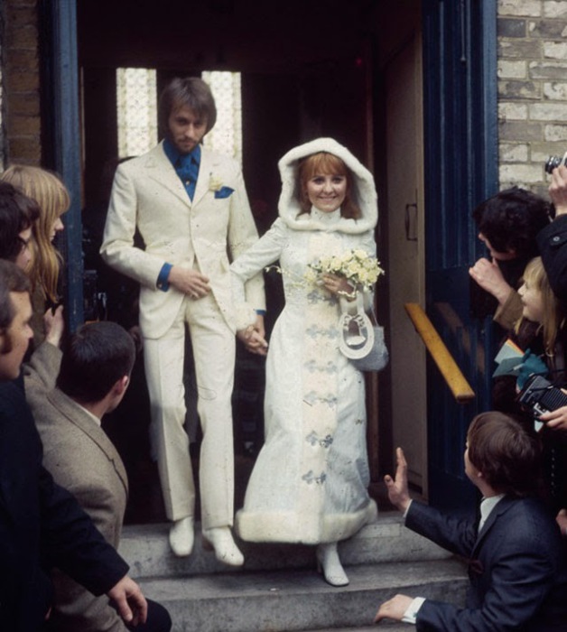 Свадьба британского музыканта и шотландской поп-певицы, 1969 год.