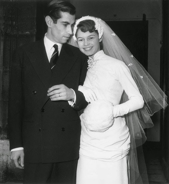 Свадьба французской актрисы, певицы и французского актёра, 1952 год.