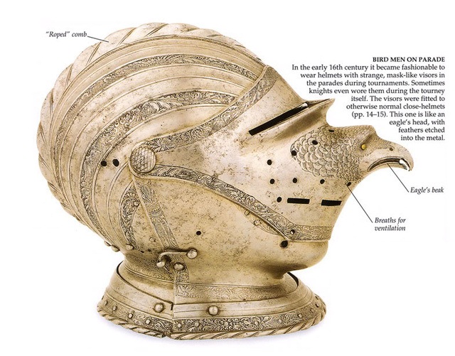 «Птичий» парадный шлем 16-го века.