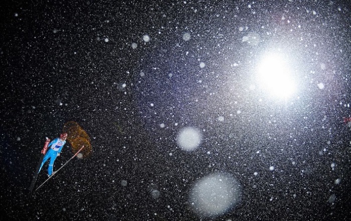 Почетного упоминания в категории «Спорт в действии» удостоился снимок «Снегопад», сделанный фотографом Матиасом Хангстом (Matthias Hangst).