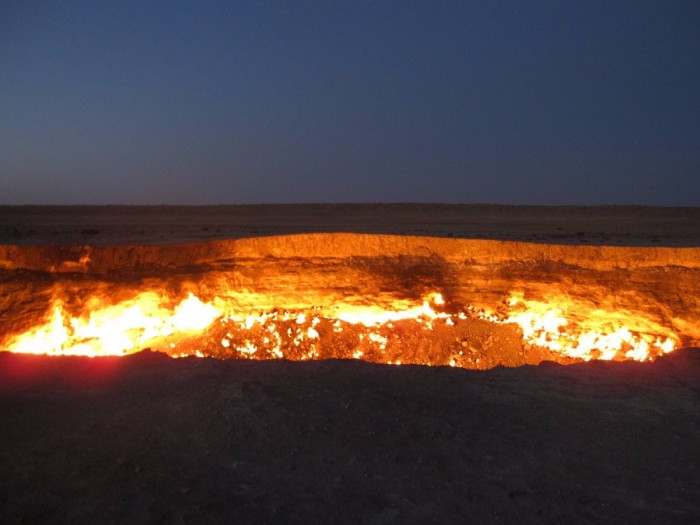 Газовый кратер Дарваз в Туркменистане.