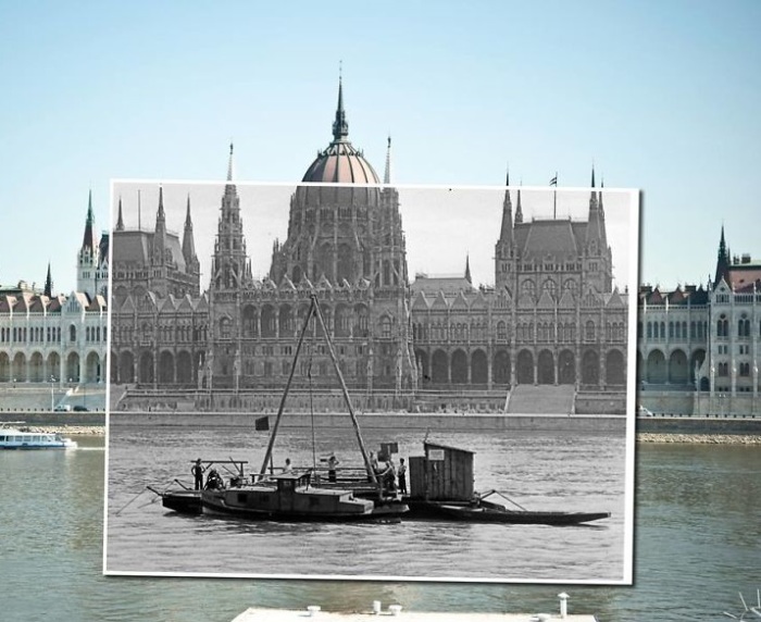 Лучший вид на прекрасный архитектурный памятник открывается с противоположного берега Дуная. 1952 – 2014 года.