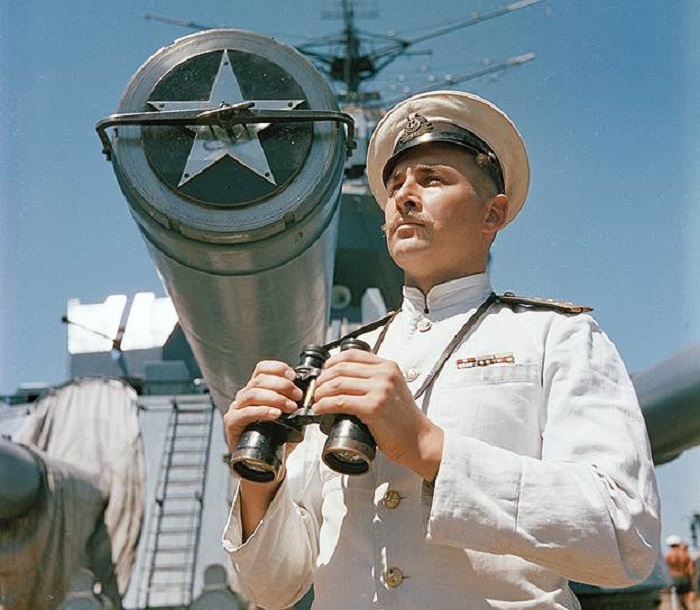 Капитан-лейтенант А. Б. Шумаков на линейном корабле «Севастополь» Черноморского флота.