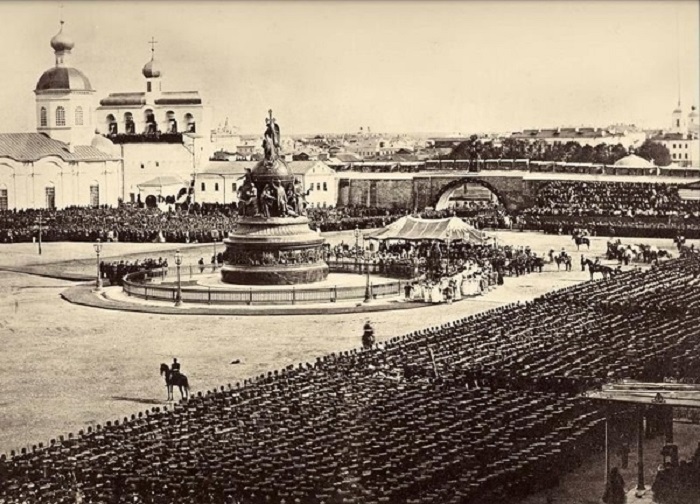 Открытие памятника «Тысячелетие России» в Новгороде. Сентябрь, 1862 год.