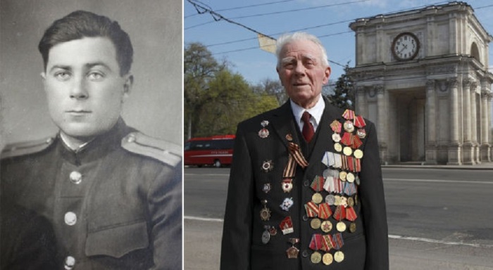 89-летний Георгий Парул из Кишинева, Молдавия.