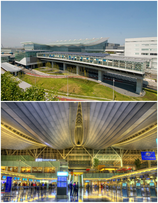 Аэропорт Ханэда, Токио ежегодно принимает 90 миллионов путешественников, отличается высоким уровнем чистоты и безопасности.