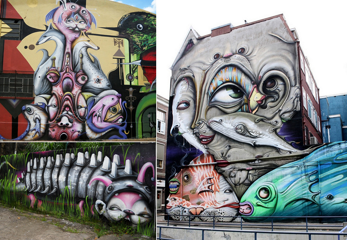 Граффити на домах-развалюхах. Творчество Andre Muniz Gonzaga