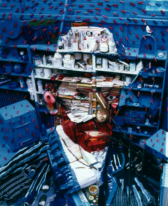 Инсталляции Бернарда Праса в виде портретов известных людей