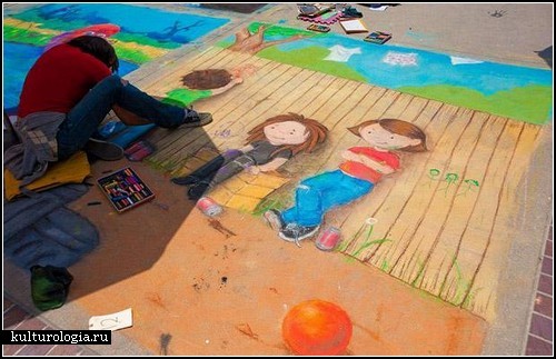 Фестиваль уличного рисунка Pasadena Chalk Festival