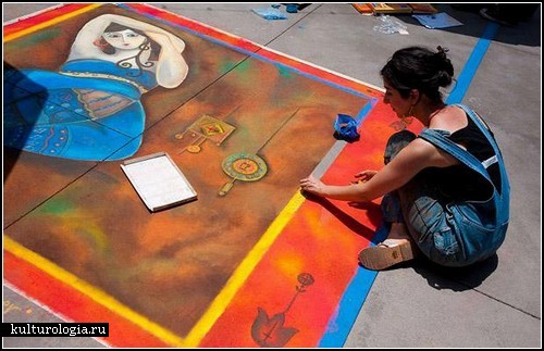 Фестиваль уличного рисунка Pasadena Chalk Festival
