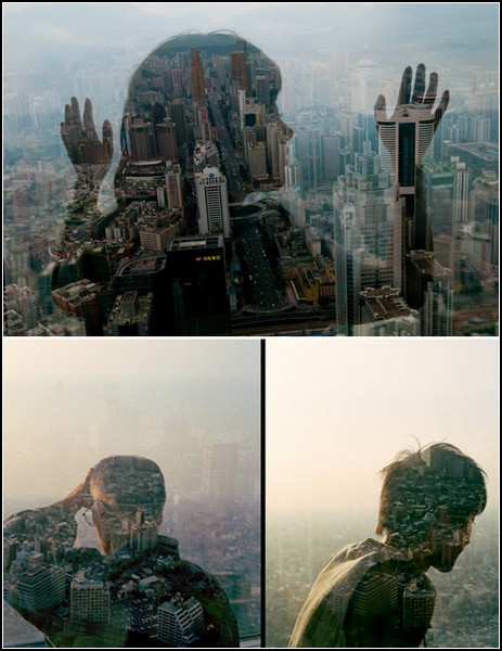 City Silhouettes, вид на Пекин сквозь силуэты людей