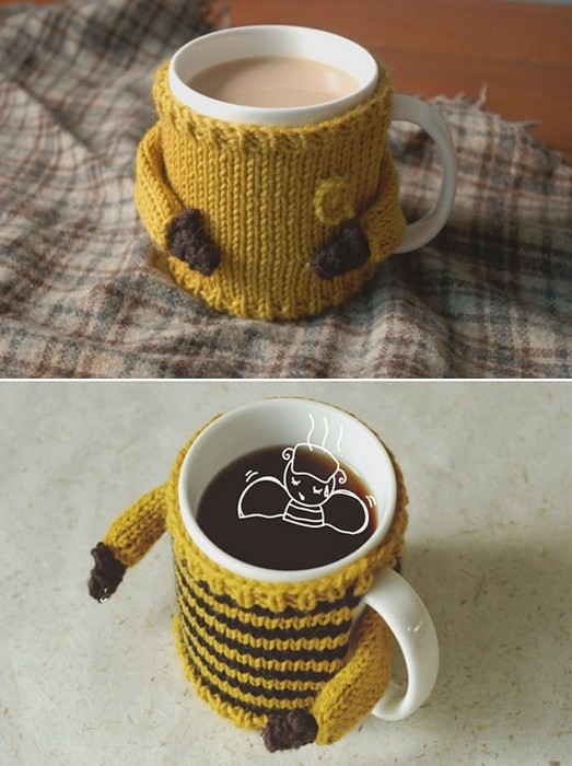 Уютный наряд для кофейной кружки. Mug Sweater  от Nawanowe