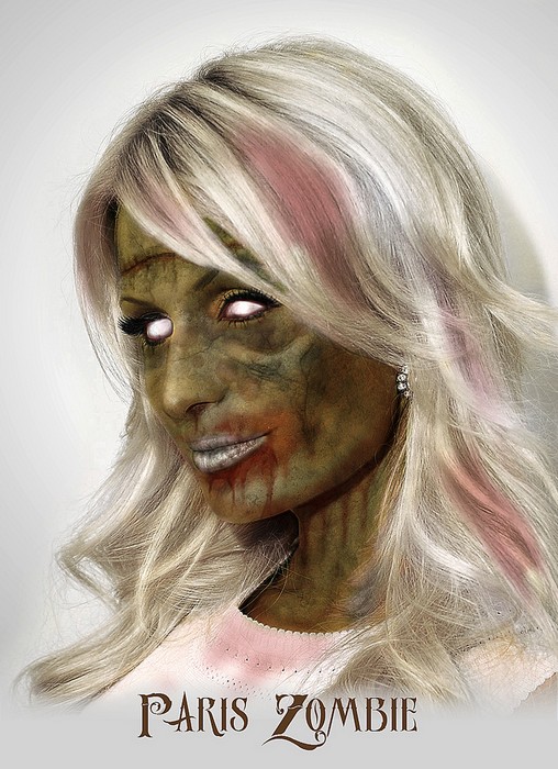 Пэрис Хилтон в арт-проекте Famous Zombies