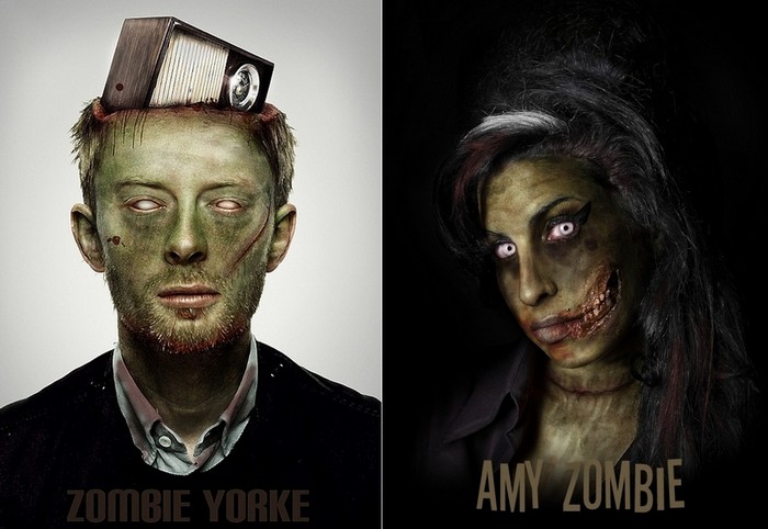 Они съедят наши мозги! Знаменитые зомби в арт-проекте Famous Zombies