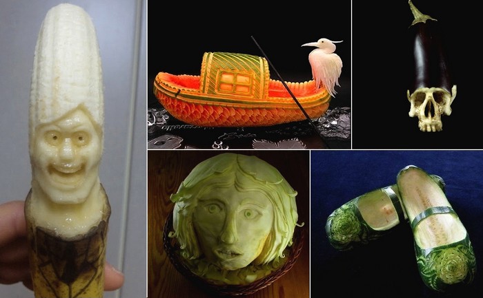 Food Carving. Обзор скульптур из овощей и фруктов 