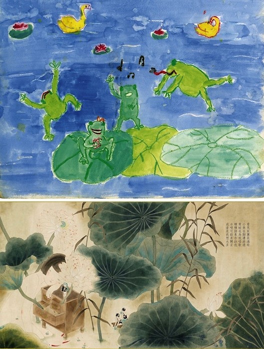 Экспозиция Homeroom: детские рисунки художников в новом исполнении. Работа Leung Ka-Yin