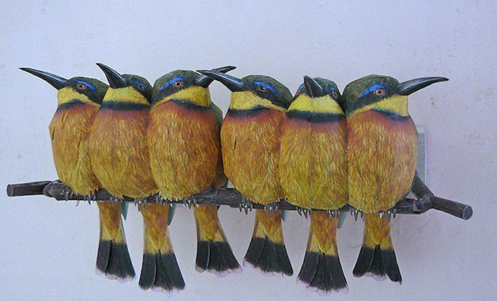 Реалистичные бумажные птицы от Johan Scherft