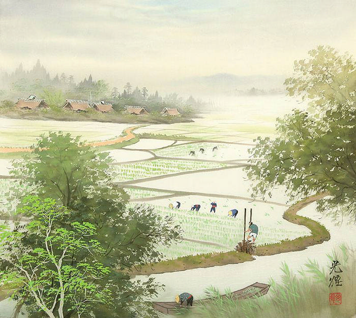 Пейзажи в стиле сансуй от японского художника Koukei Kojima