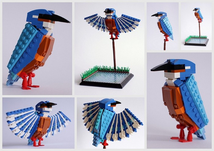 Британские птицы в скульптурах из Lego от Томаса Пулсома