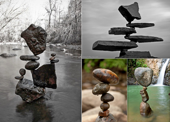 Инсталляции из камней, преодолевшие гравитацию. Лэнд-арт от Michael Grab