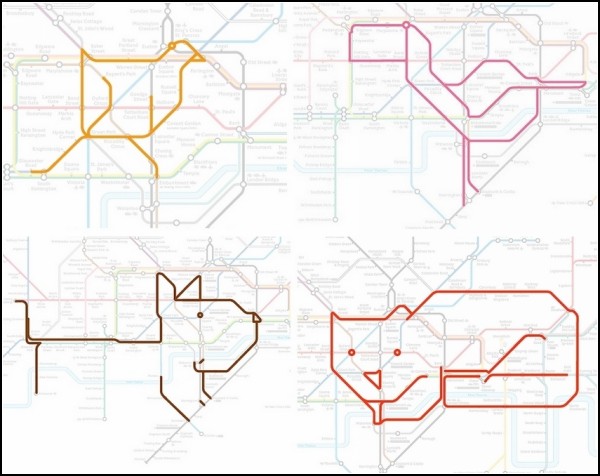 Animals on the underground. Забавный арт-проект в лондонском метро