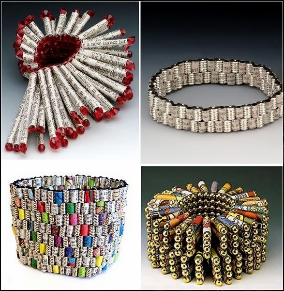 Бумажные браслеты и ожерелья от Holly Anne Mitchell