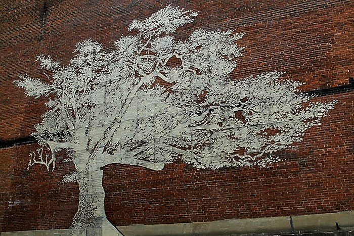 The Charter Oak. Секретная фреска Адама Никлевича, которую видно только под дождем
