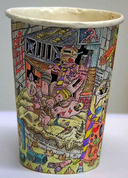Проект Coffee Cups Пола Весткомба, рисунки на одноразовых стаканчиках 