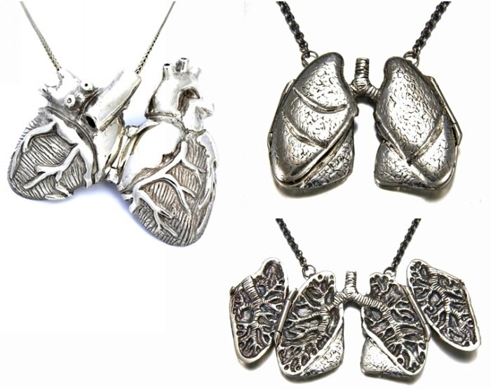 Тентакли и внутренности: серия необычных украшений из серебра от Пегги Скемп