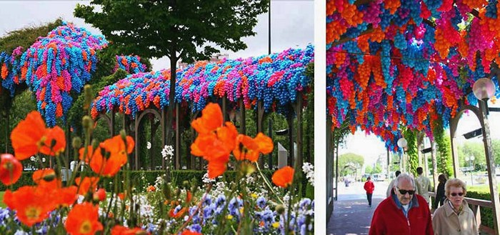 Pergola, инсталляция из 90 тыс. разноцветных пластиковых шариков, посвященная Клоду Моне