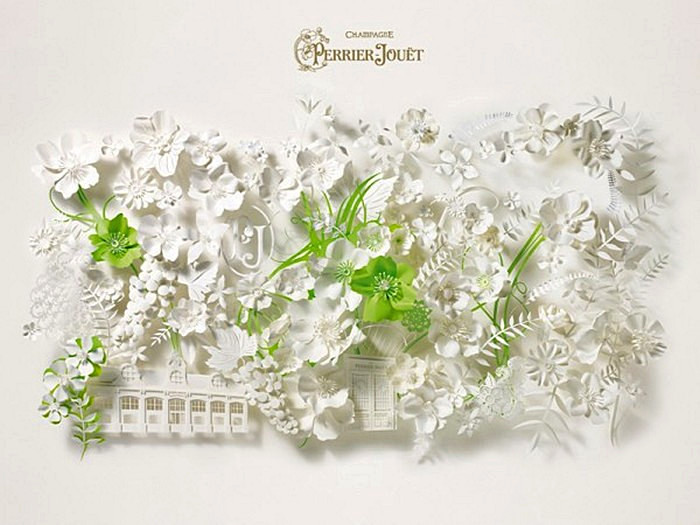 Бумажные цветы от Jo Lynn Alcorn к годовщине Perrier-Jou&#235;t