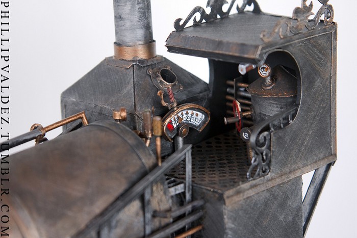 Стальные steampunk-скульптуры из обыкновенной бумаги, работы Филиппа Валдеза 