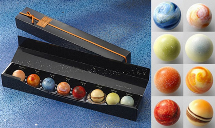 Planetary Chocolate, набор шоколадных конфет в виде планет Солнечной системы