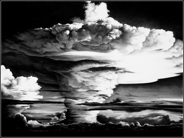 Демоническая красота ядерного взрыва. Рисунки Роберта Лонго (Robert Longo)