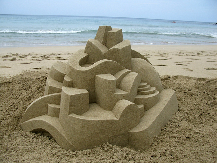 Геометрические песочные замки художника Кальвина Зайберта (Calvin Seibert)