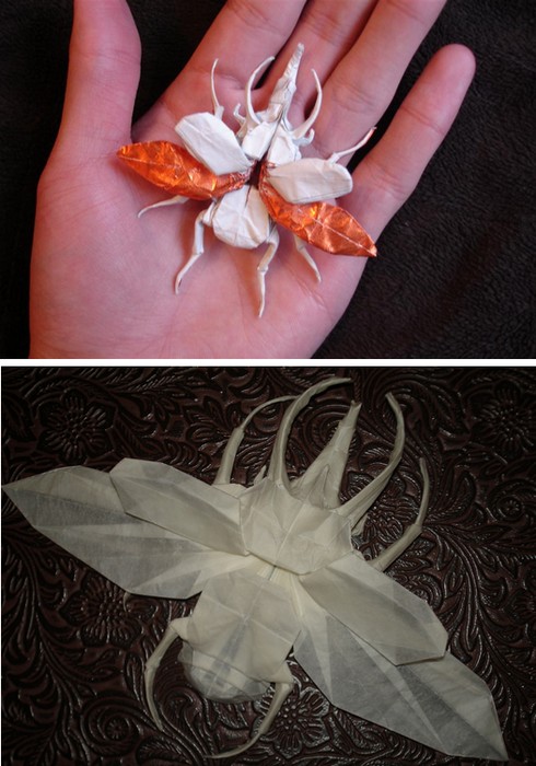 Бумажные драконы, роботы и насекомые. Оригами от Shuki Kato