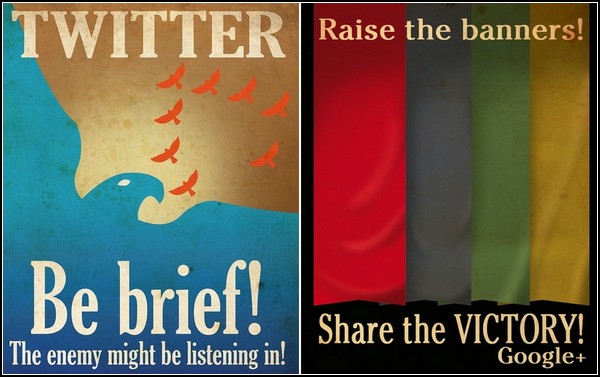 Social Media Propaganda Poster: социальные сети в виде постеров