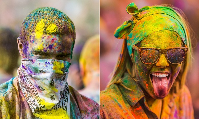 Holi Festival of Colors в красочных портретах Томаса Хока (Thomas Hawk)
