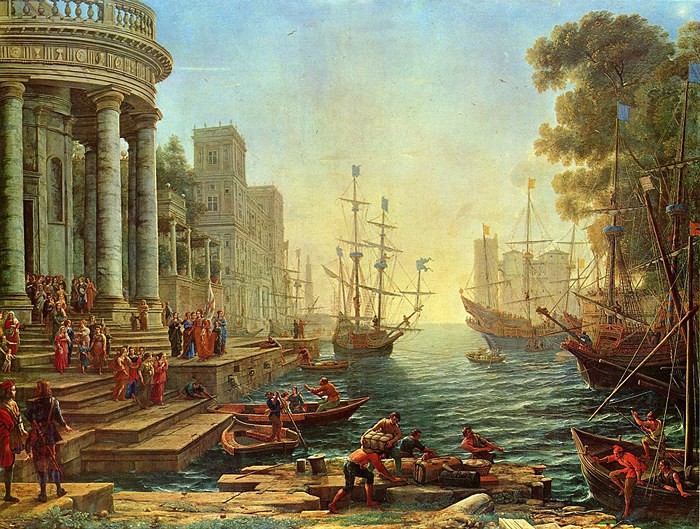 Клод Лоррен «Морской порт. Отплытие Святой Урсулы»