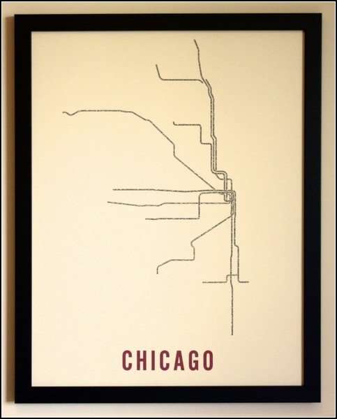 Чикагское метро в типографике. Проект Typographic Transit Maps