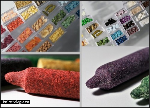 Edible Crayons. Карандаши из овощей и фруктов от Luxirare