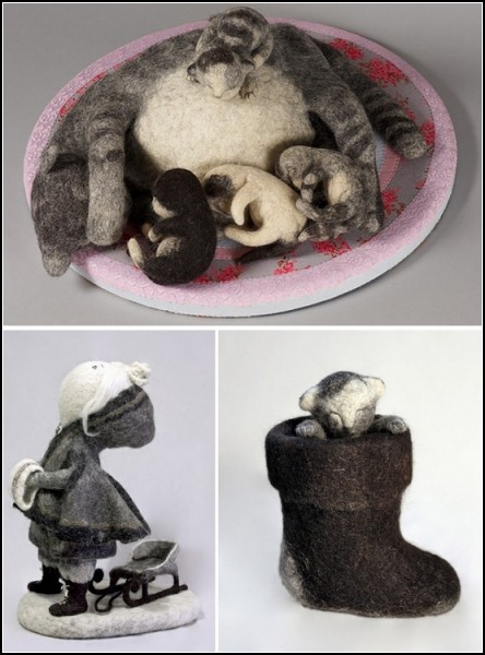 Войлочные скульптуры-игрушки от Ирины Андреевой