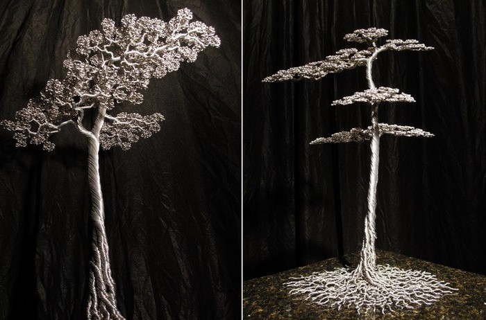 Алюминиевые деревья. Скульптуры из проволоки от Kevin Iris