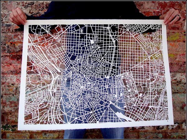 Мадрид. Ажурная карта от Карен О`Лири (Karen O'Leary)